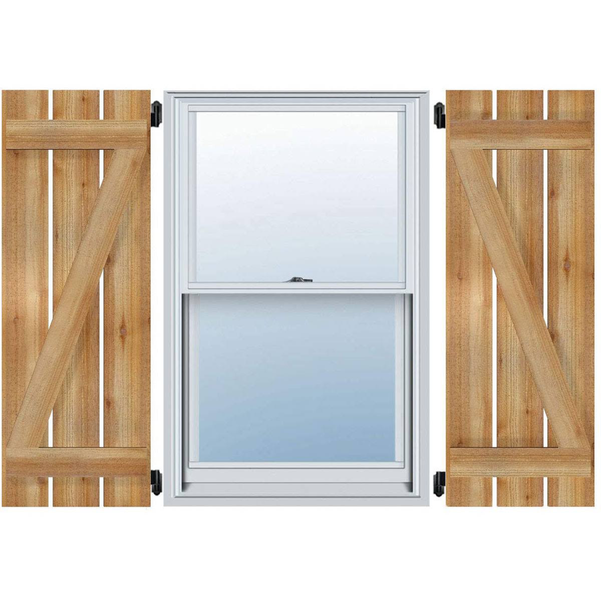 Rough Sawn Western Red Cedar Board-n-Batten Shutters P67353