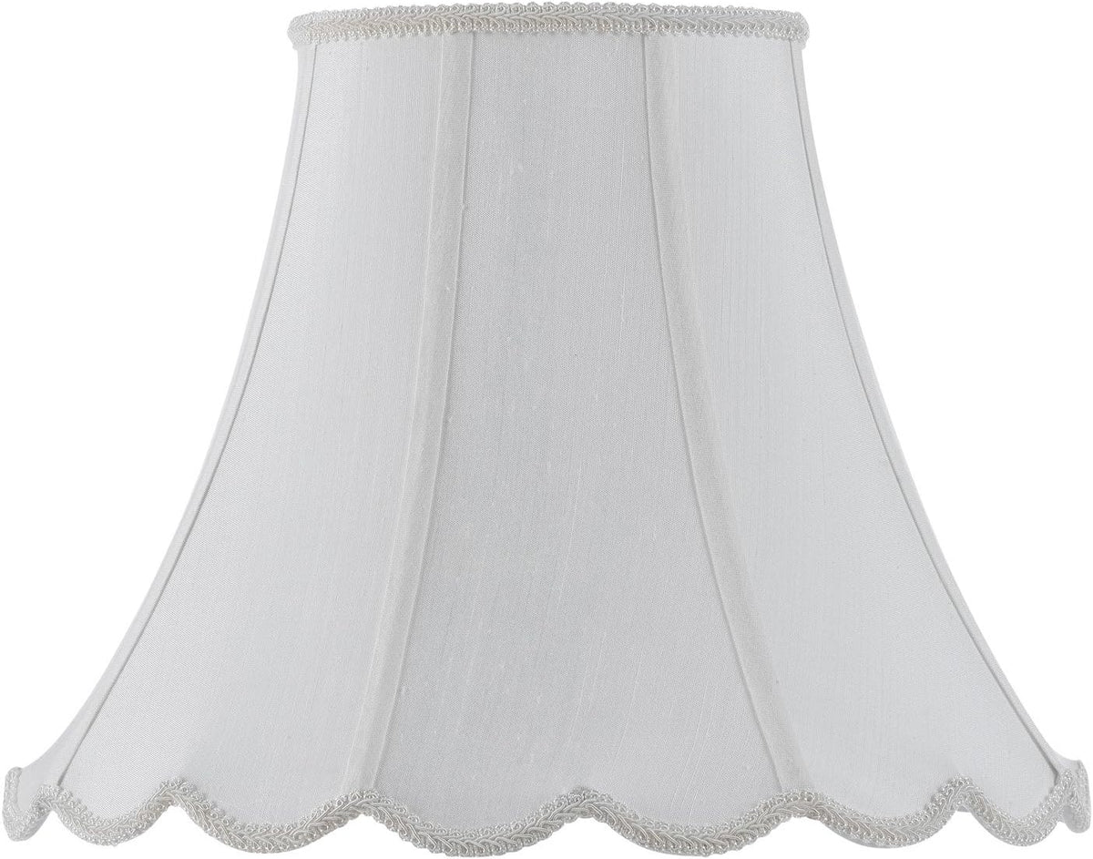 White Vertical Piped Scallop Bell N162