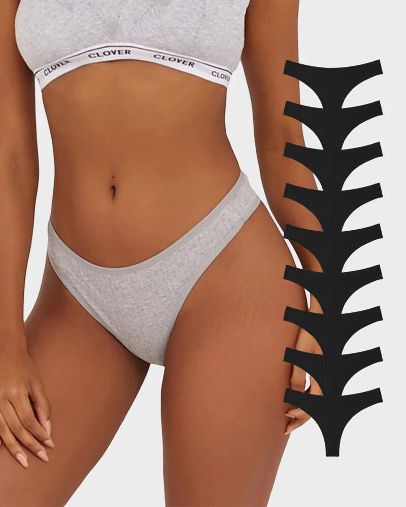 Low-Rise Cotton Thong Panty 9 Pack D78805