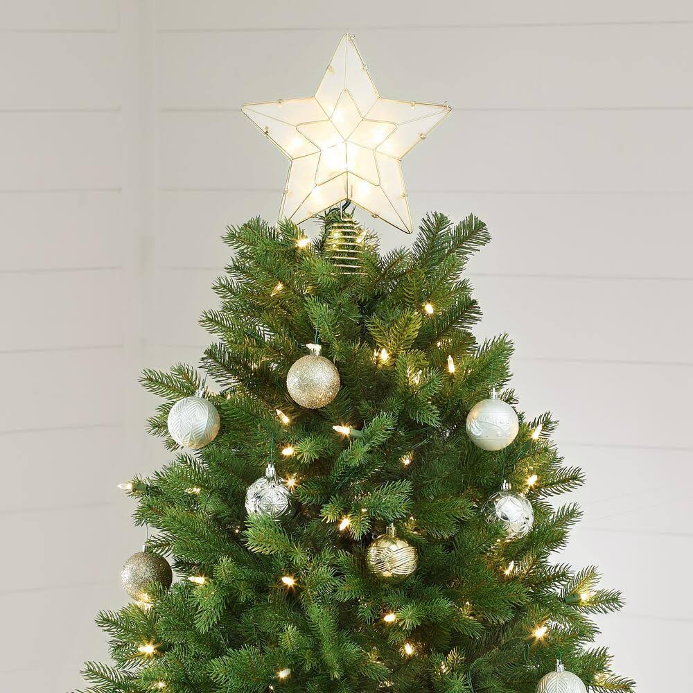 7.5 ft Pre-Lit Artificial Christmas Tree with Color Changing Lights R286916