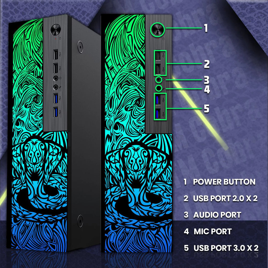 Restored Gaming Desktop PC, Intel Core i5 12th Gen, AMD RX 550, 16GB RAM, 1TB SSD, 4TB HDD, 24 Inch LED Monitor, Win 11 Home (Refurbished) K93339
