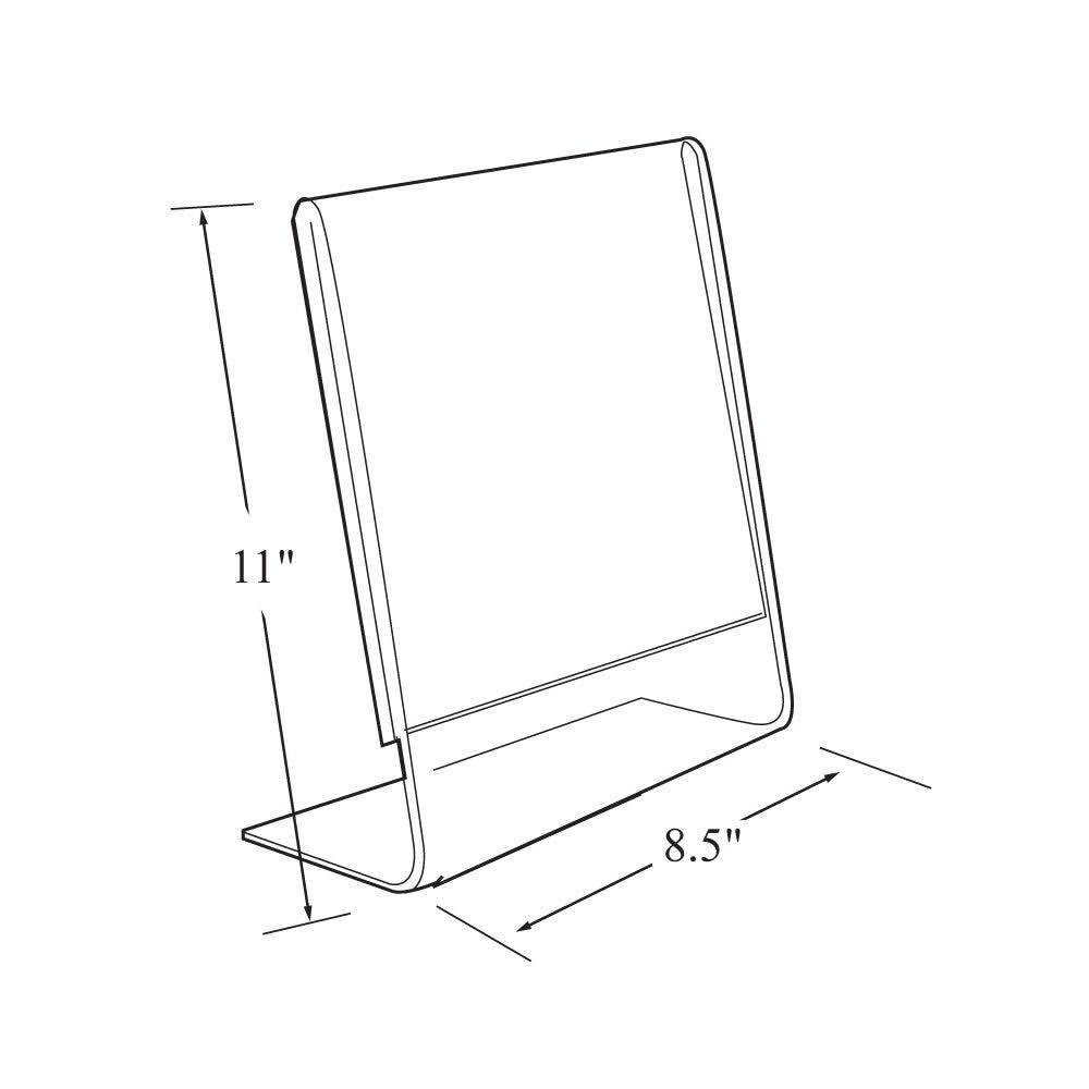 Clear L-Shaped Desktop Sign Holder (Pack of 10) C9463