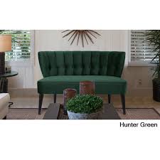 Orange Tufted Settee I870