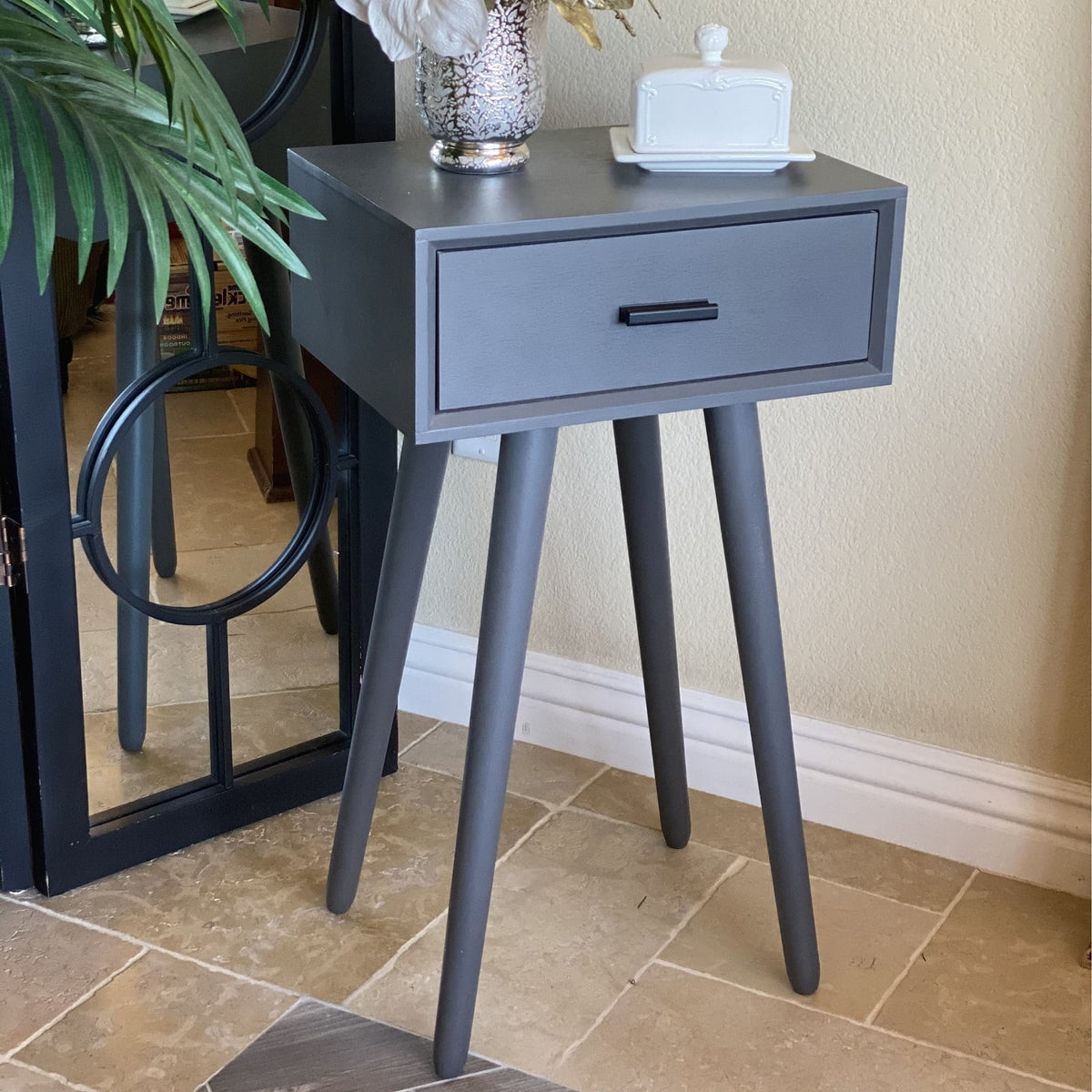 Grey Wood Accent Table H49796
