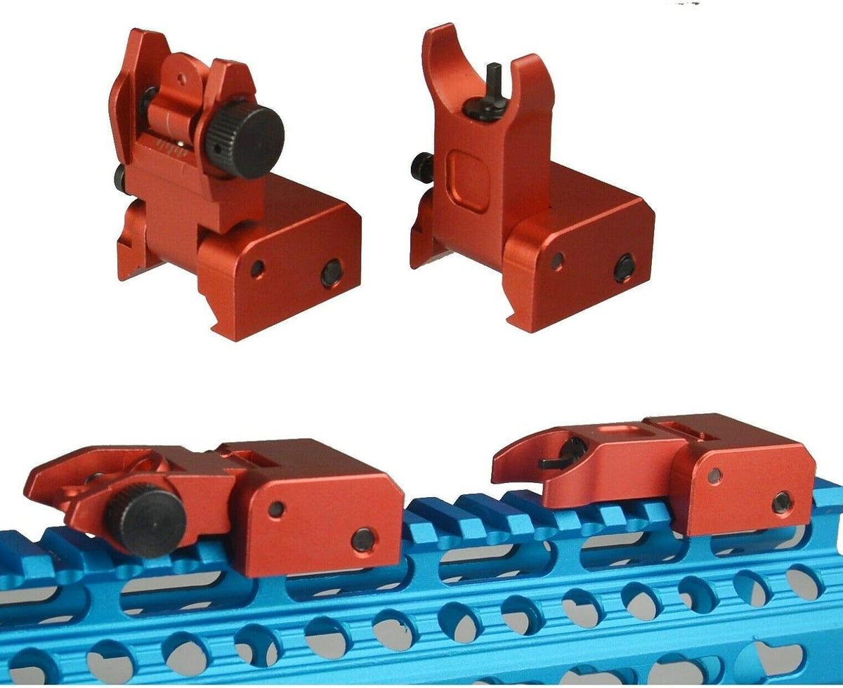 Aluminum Red Flip Up Iron Sights Q442869