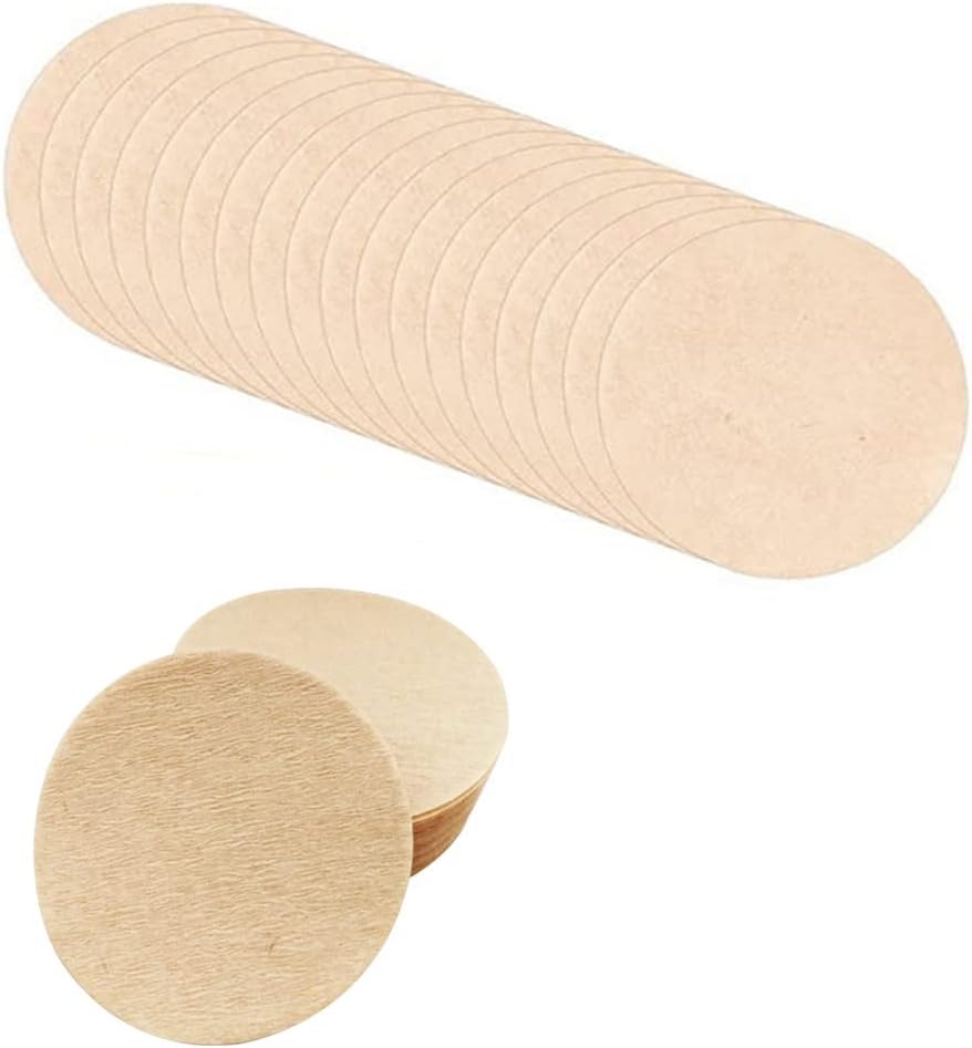 400Pcs Unbleached Brown Round Paper Coffee Filter A823308