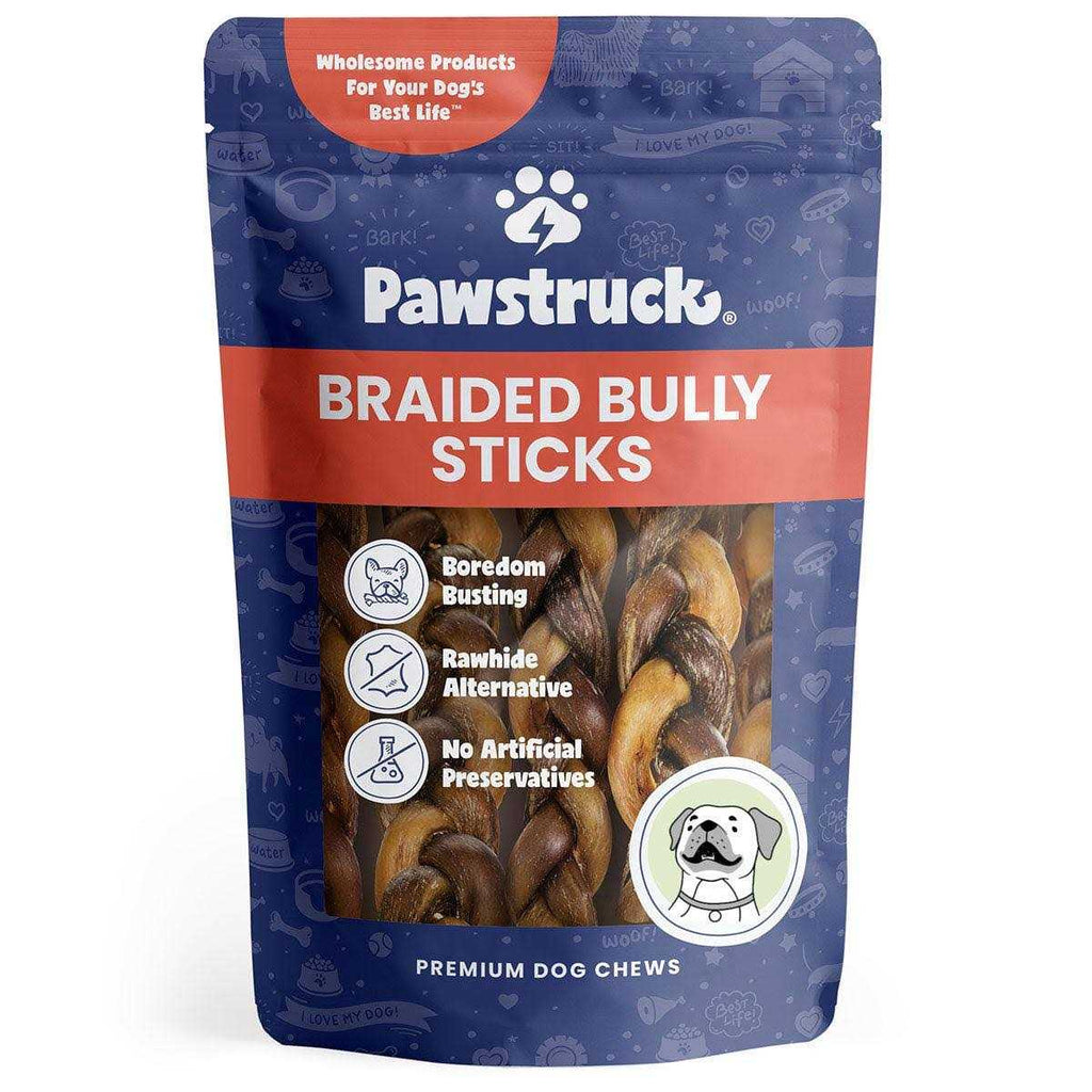Braided Bully Sticks Dog Treats H5118