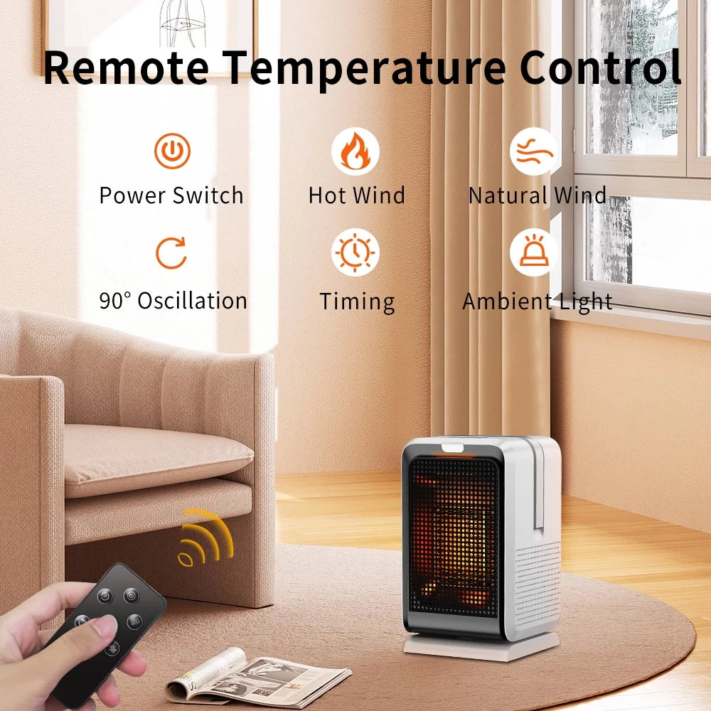 Oscillating Space Heater with Timer Remote Control Y495