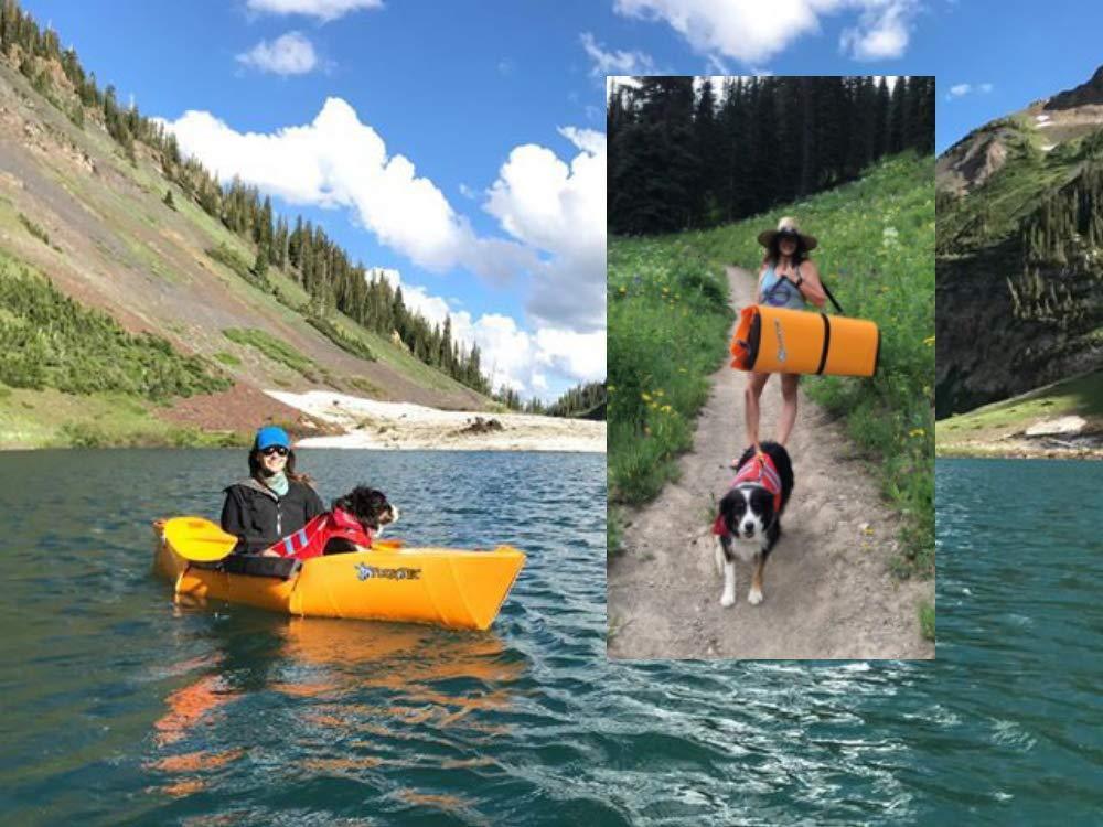 10 Ft Foldable Kayak Dark Yellow T813
