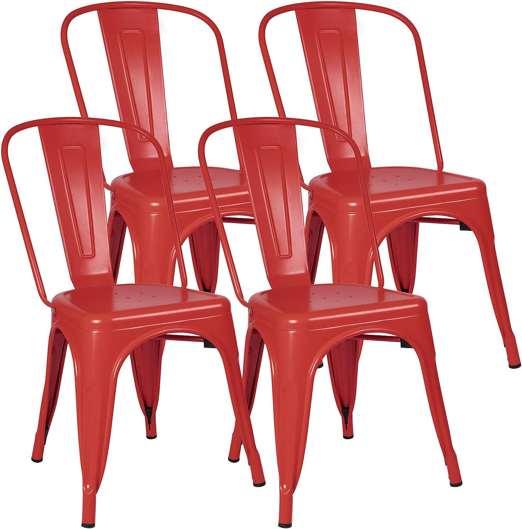 Metal Dining Chairs Set of 4 (Grey) F11920