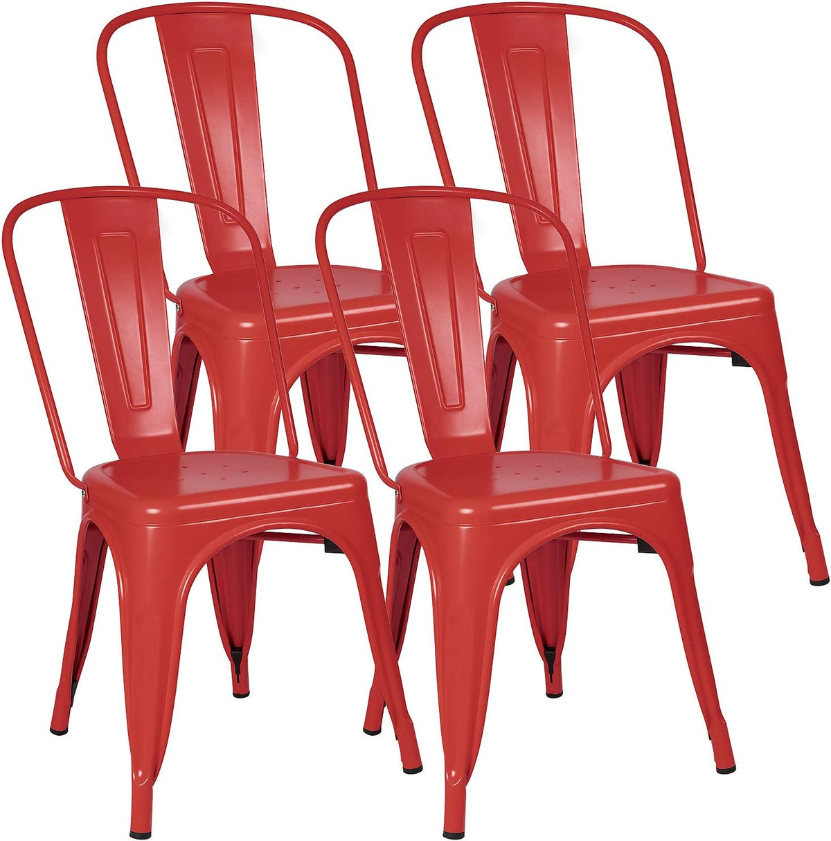 Metal Dining Chairs Set of 4 (Grey) F11920