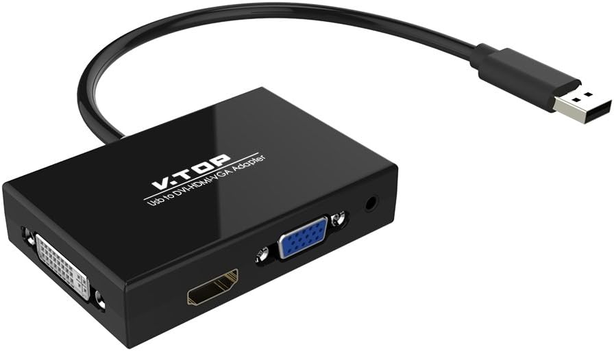 USB 3.0 to HDMI-DVI-VGA Video Graphics Card Adapter M139455