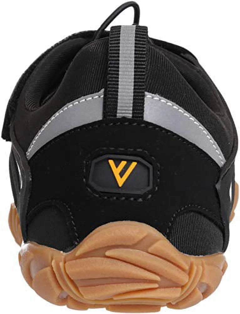 Black Wide Toe Box Minimalist Barefoot Trail Running Shoes E9987