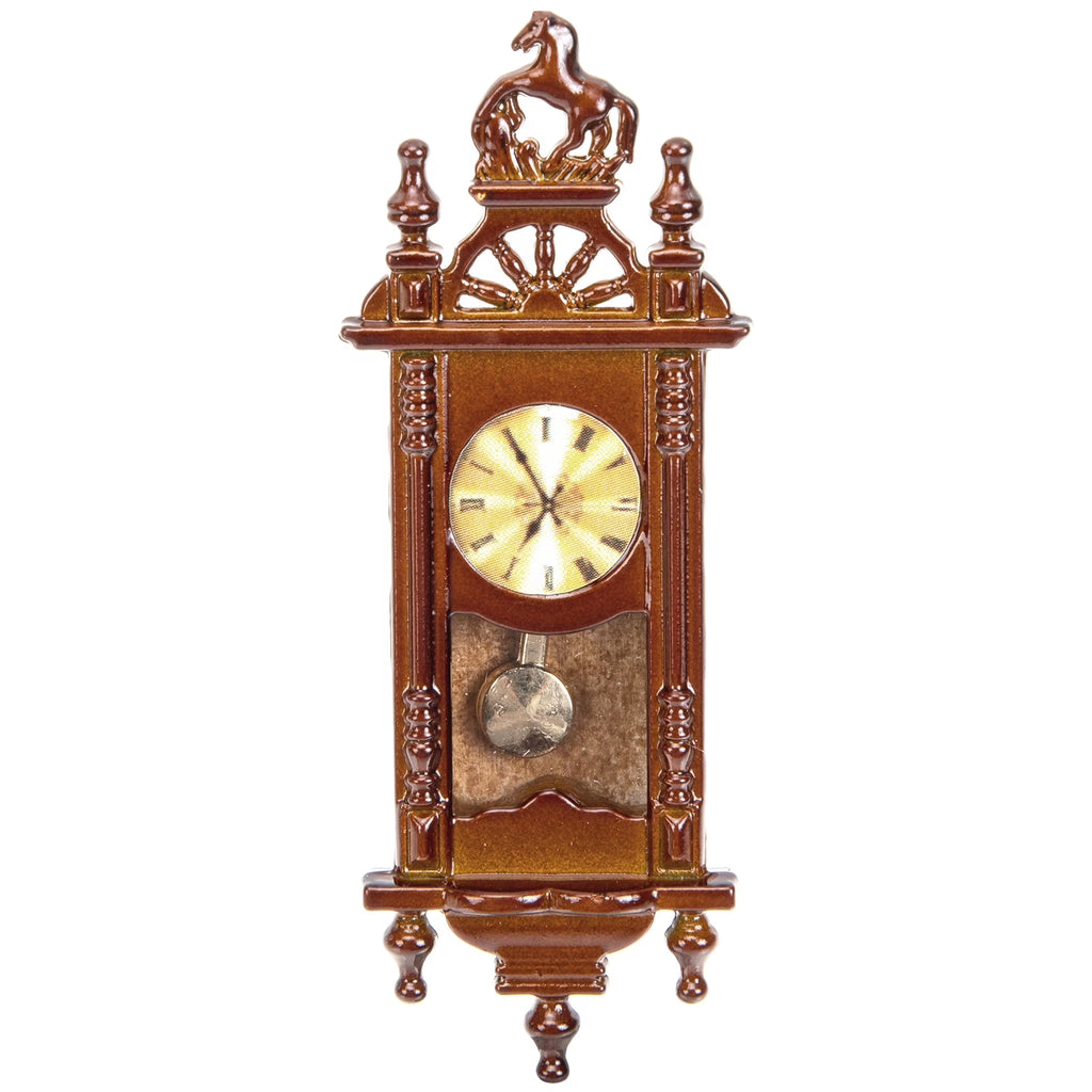 Metal Grandfather Clock Dollhouse Miniature W16305