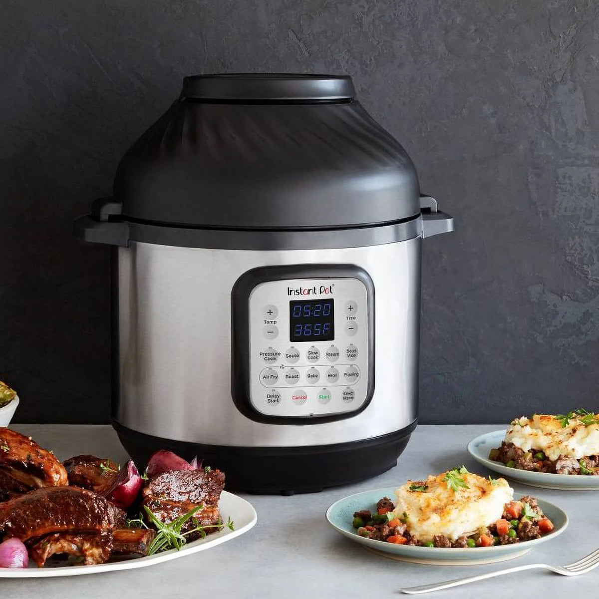 6qt Electric Pressure Cooker with Air Fryer Lid P217635