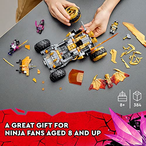 Cole’s Dragon Cruiser Car Toy with Golden Kai, Cole and Snake Warrior Minifigures C88674
