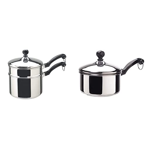 Stainless Steel Double Boiler & Sauce Pan with Lids (2 Quart, 1 Quart) G59357