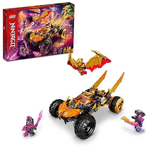 Cole’s Dragon Cruiser Car Toy with Golden Kai, Cole and Snake Warrior Minifigures C88674