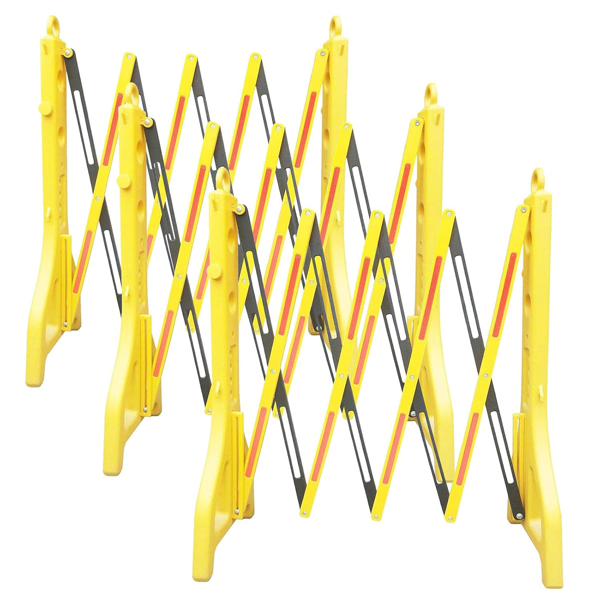 Expandable Mobile Barricade Safety Barrier Gate 2 Packs Plastic Traffic Fence Y9819