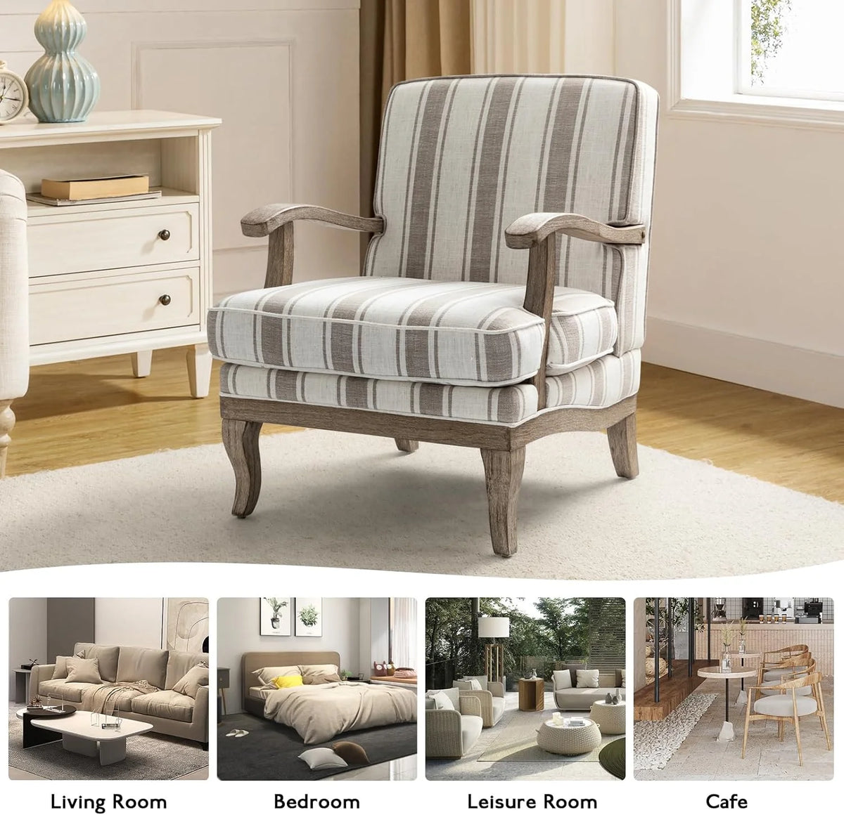 Upholstered Accent Chair Set Of 2 U582