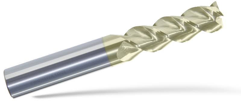 Carbide Corner Radius End Mill, 1 in Milling Dia., ZrN Y152