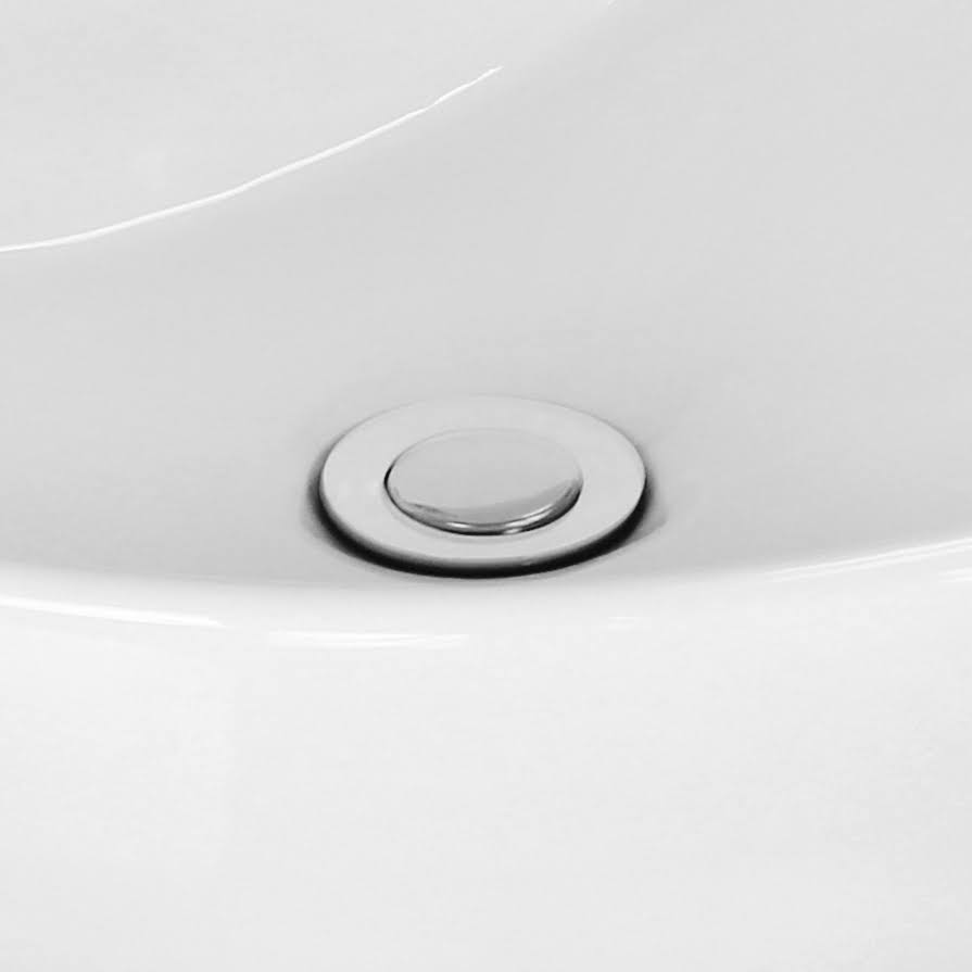 White Rectangle Undermount Sink Set J785