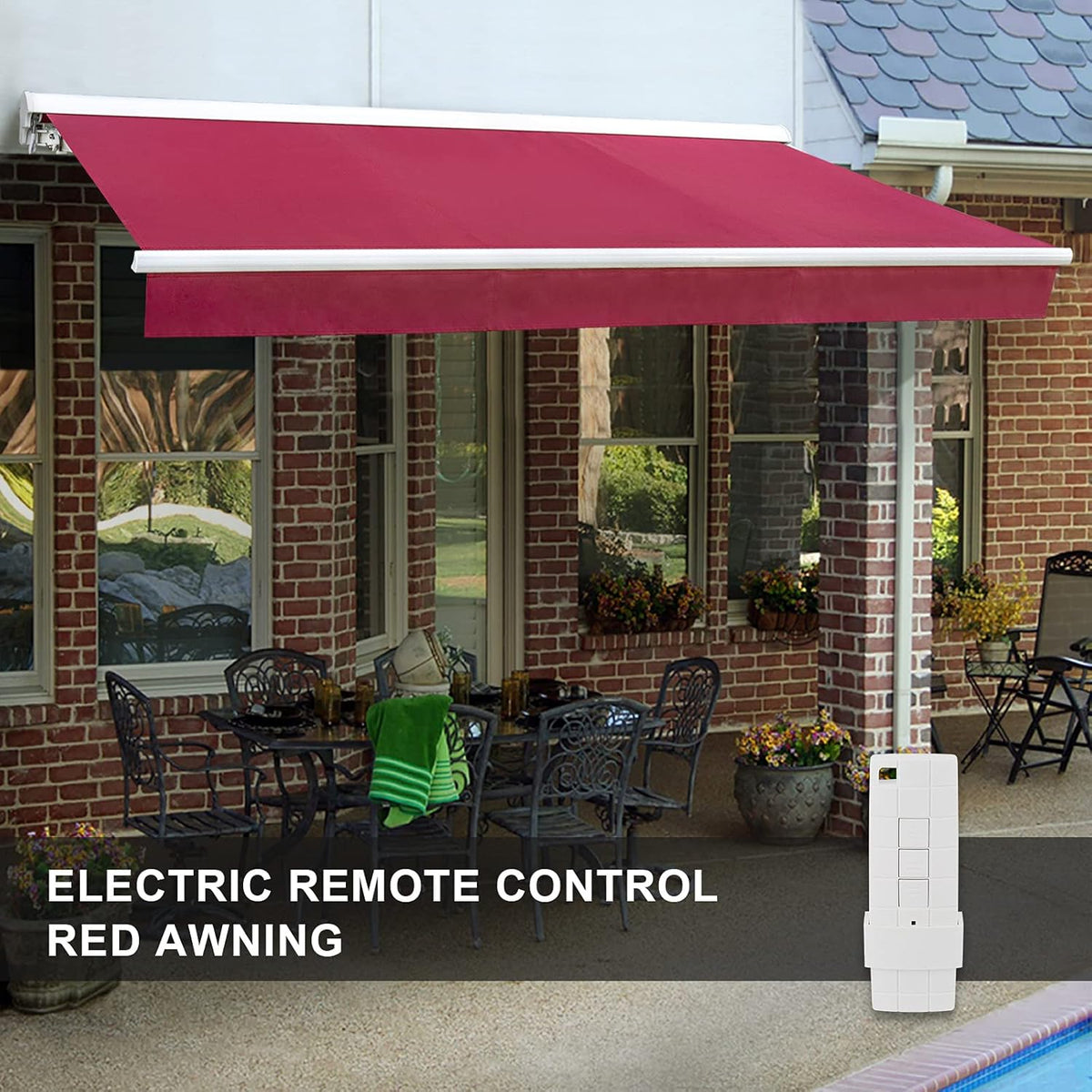 Retractable 12'x10' Motorized Patio Awning K43601