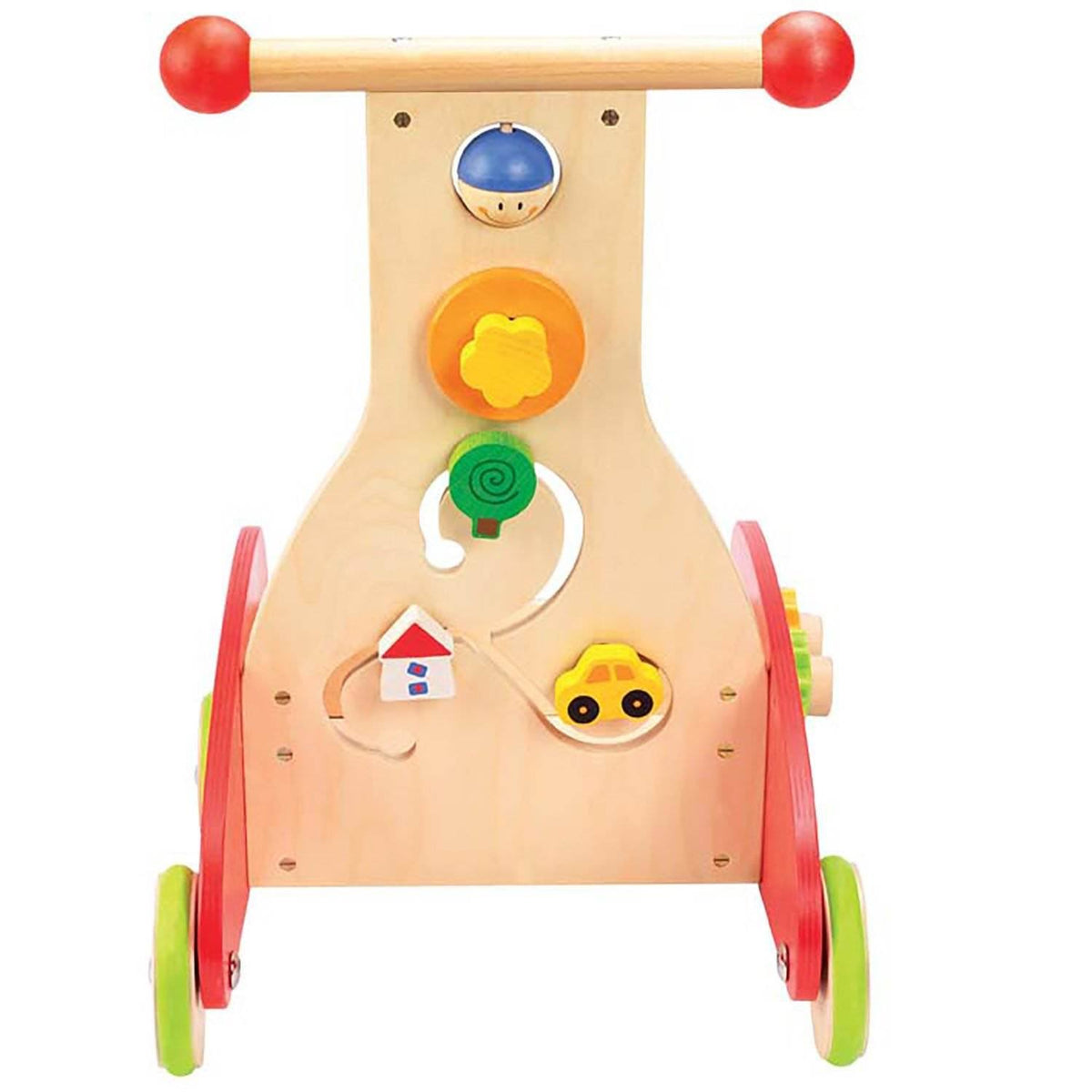 Toddler Push & Pull Toy Walker Cart with Blocks (2 Pack) X3482
