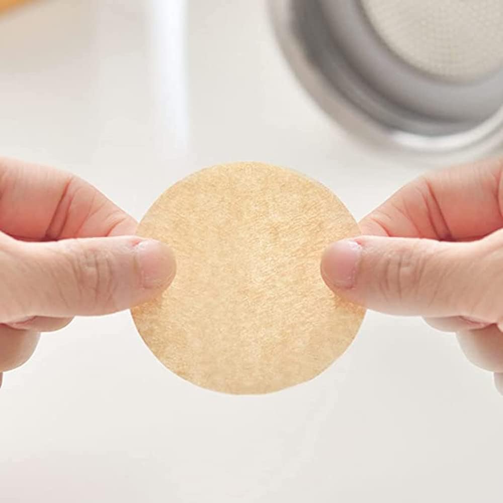 400Pcs Unbleached Brown Round Paper Coffee Filter A823308