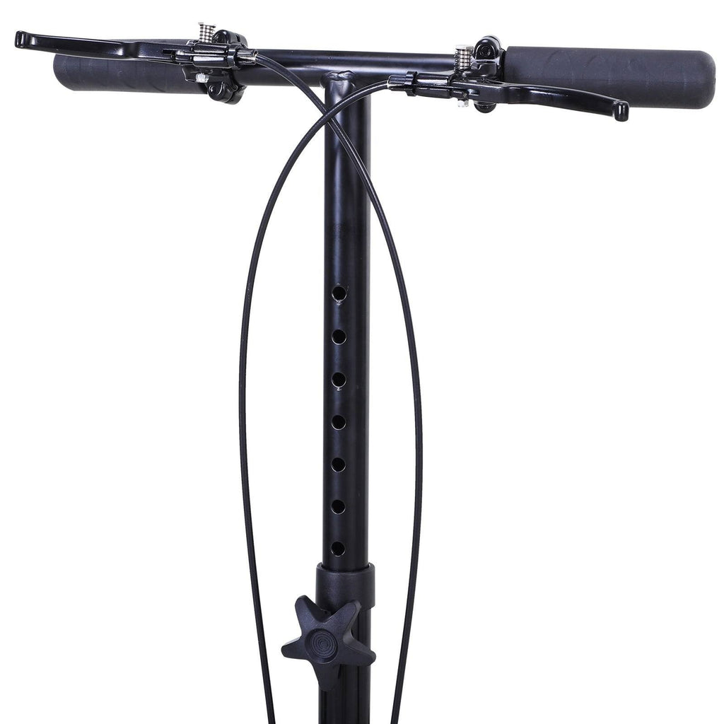 Black Foldable Knee Walker Scooter with Basket C9095