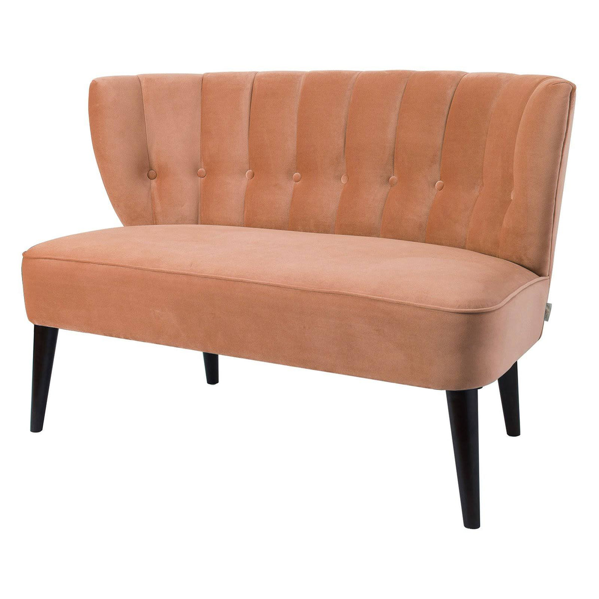 Orange Tufted Settee I870