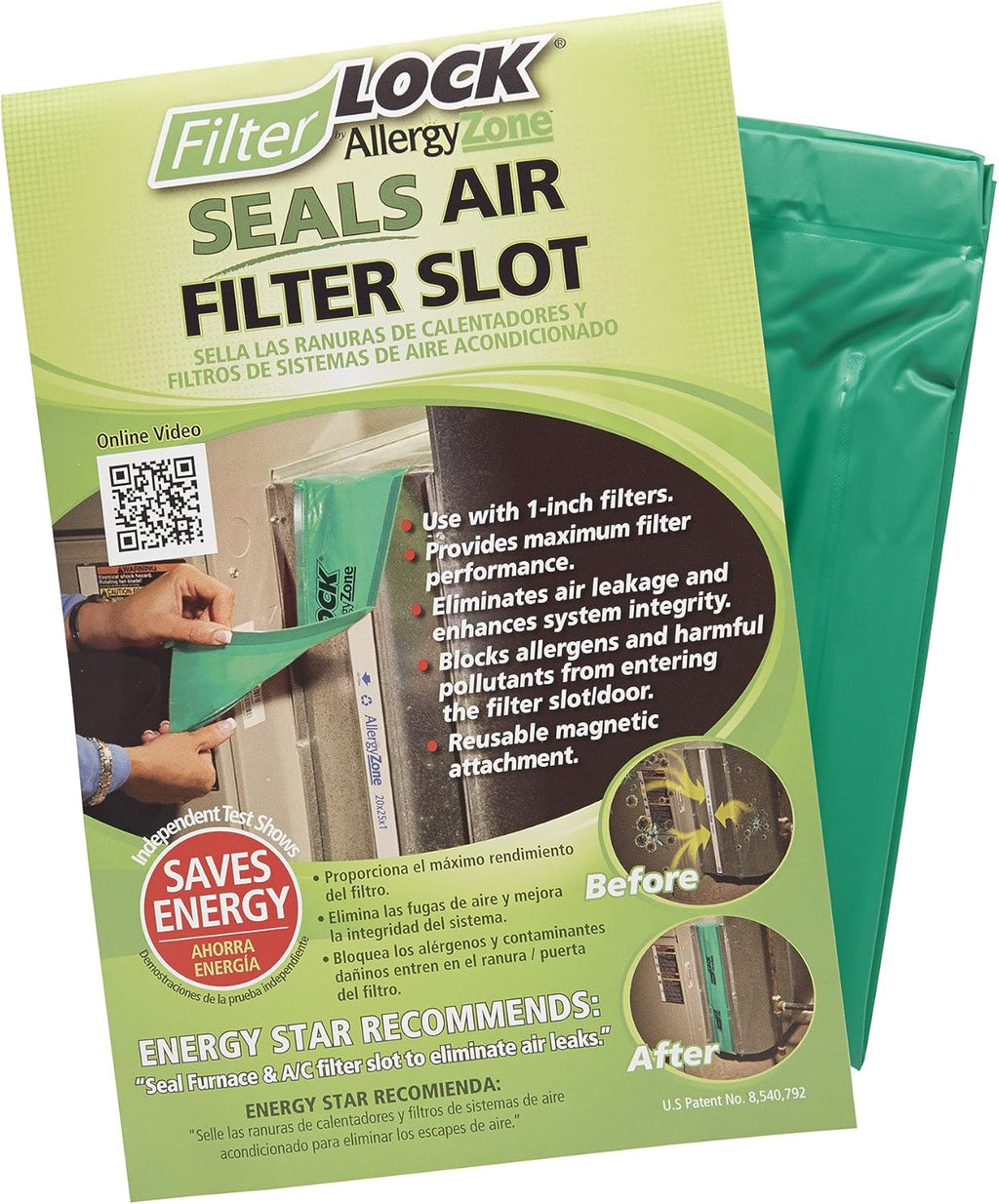 Filter Slot Seal for 1” Furnace Filter, Up To 25” Long M24951