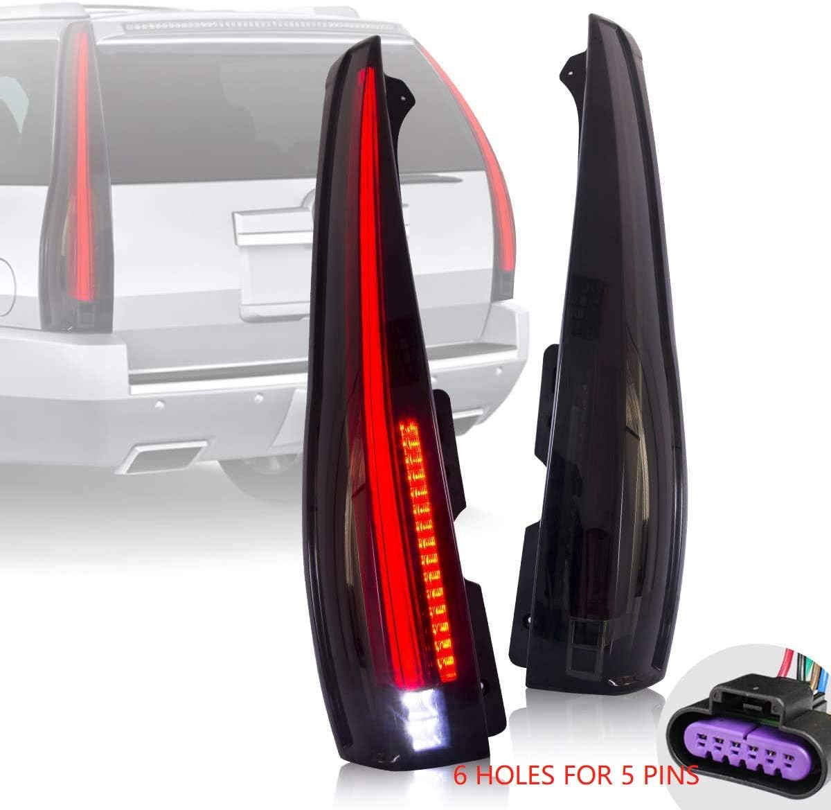 LED Smoked Taillights with Red Turn Signal U467