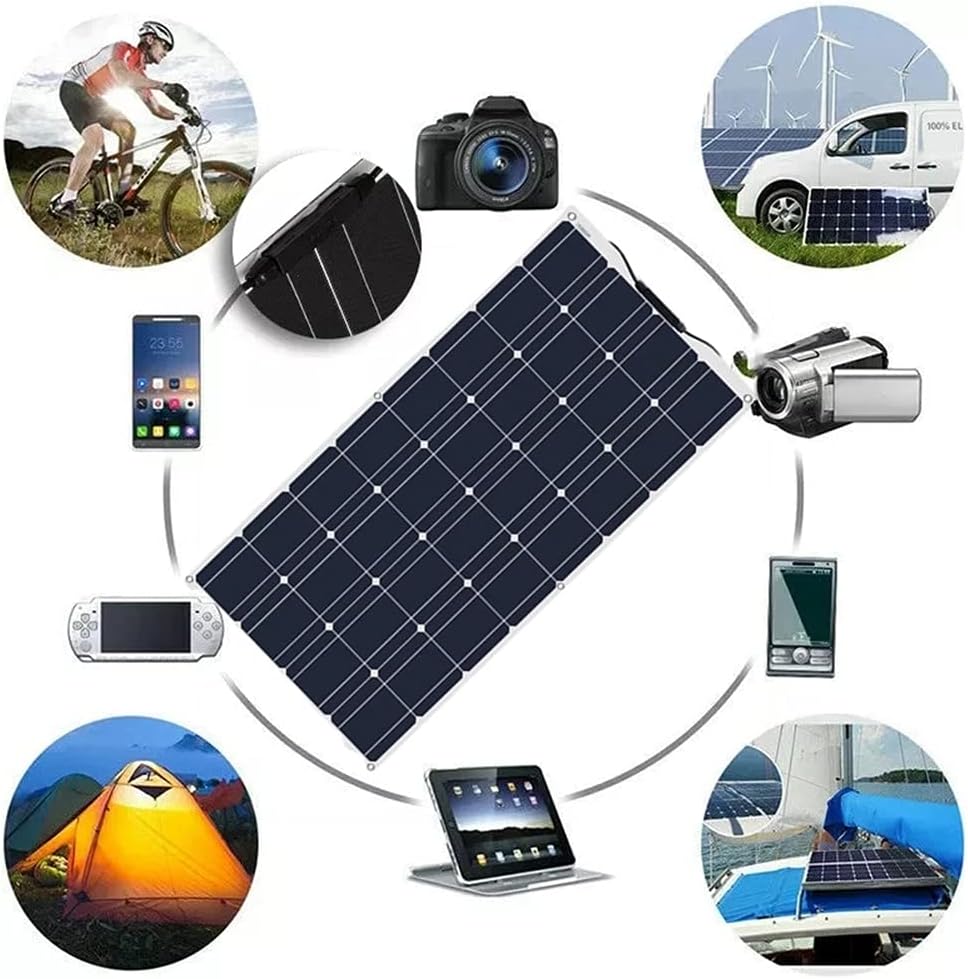 600W 2X 300W PET Flexible Mono Solar Panel with 40A Controller F84150