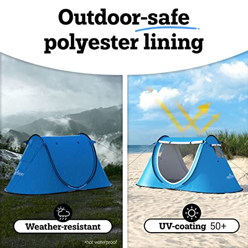 Sky Blue 2 Person Pop Up Tent with Carrying Bag G148534