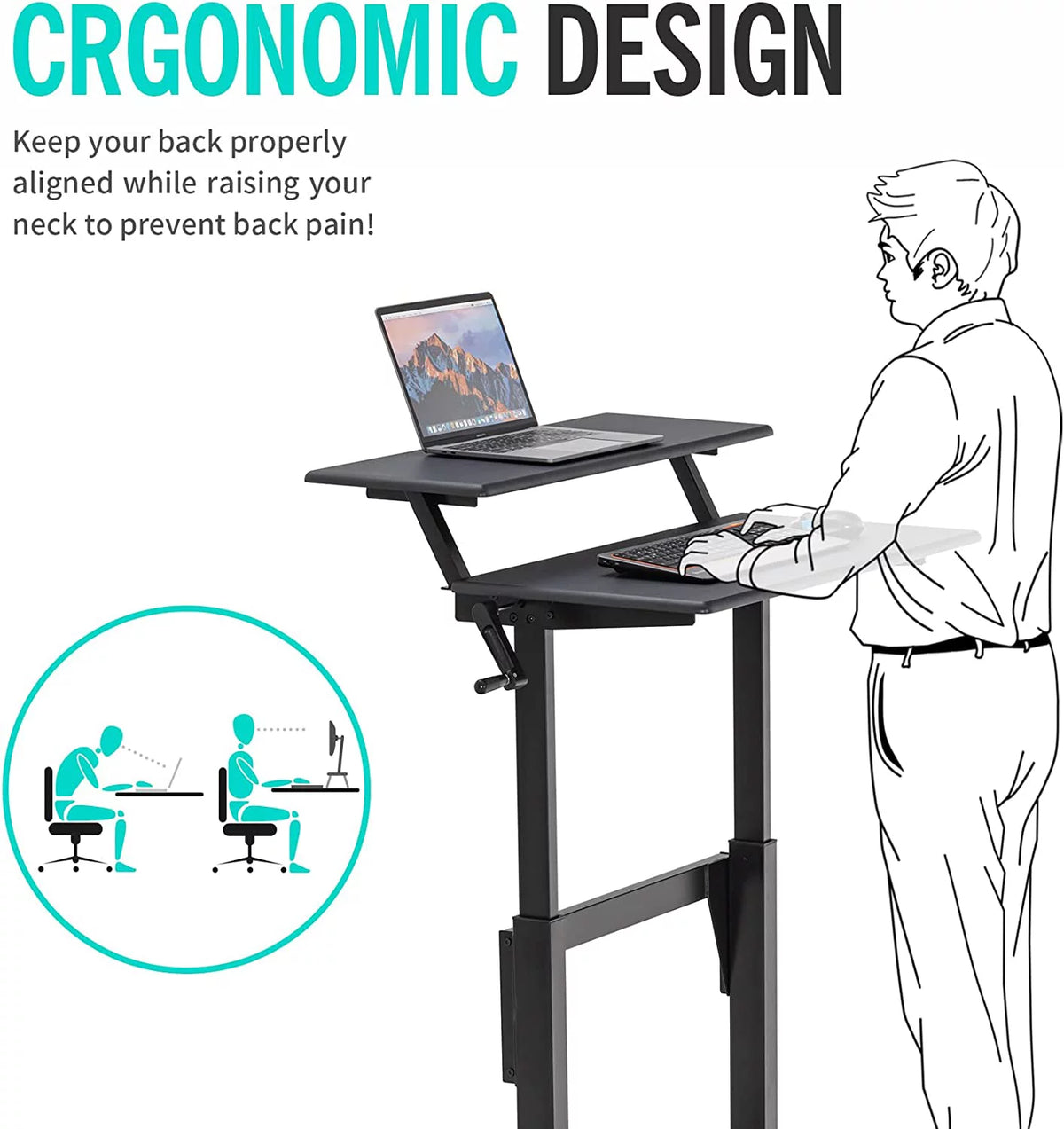 Adjustable Height Standing Desk Z620