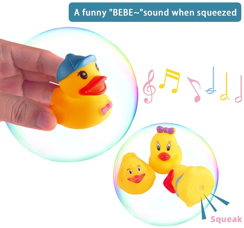 Yellow Rubber Ducks Preschool Bath Toys (Small Assorted 2.2''-12pcs) O154
