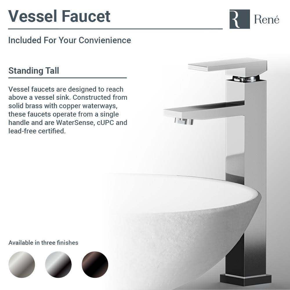 Stone Composite Square Vessel Sink D2013