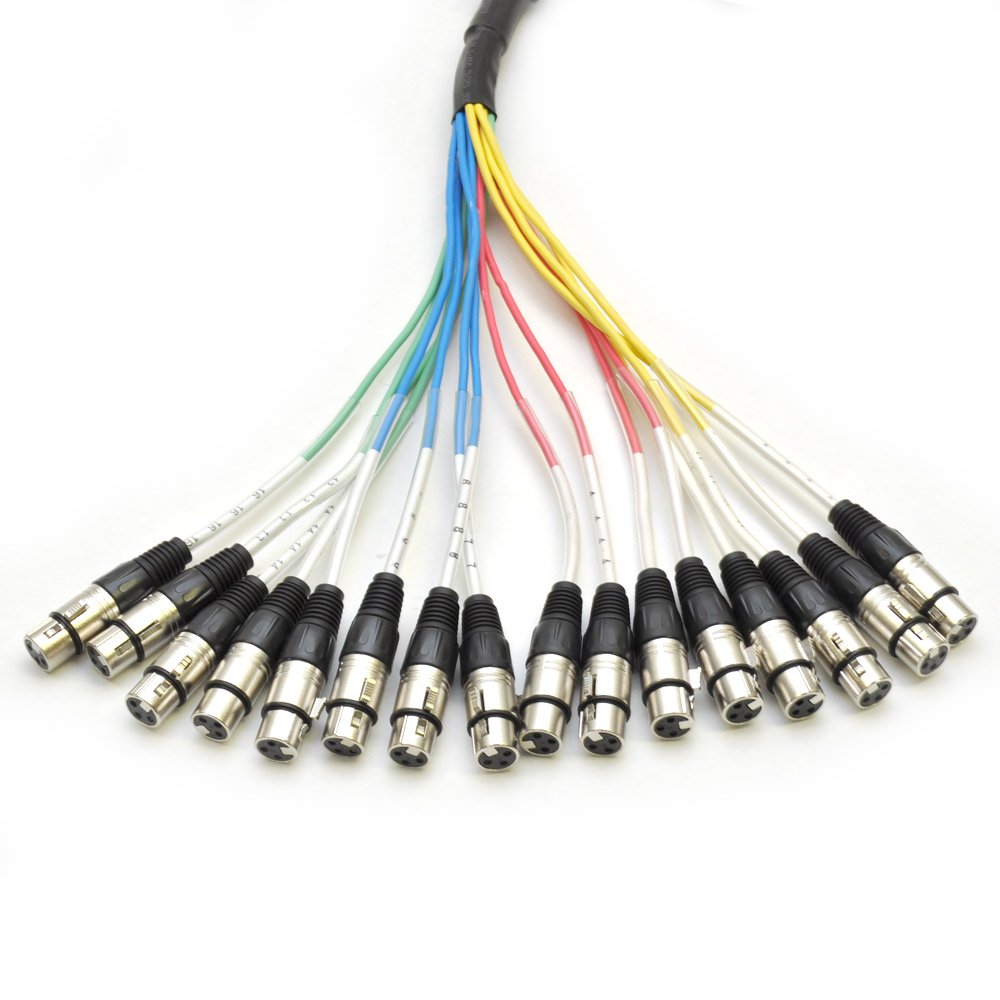 8 Channel 15' XLR Female to 1/4 TRS Snake Cable S861