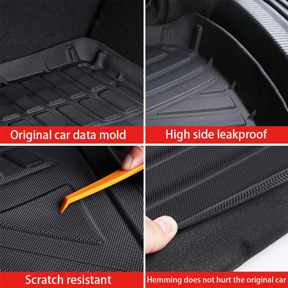 Cargo Liner Trunk Tray Waterproof Rubber Mat Pack of 2 Q4517