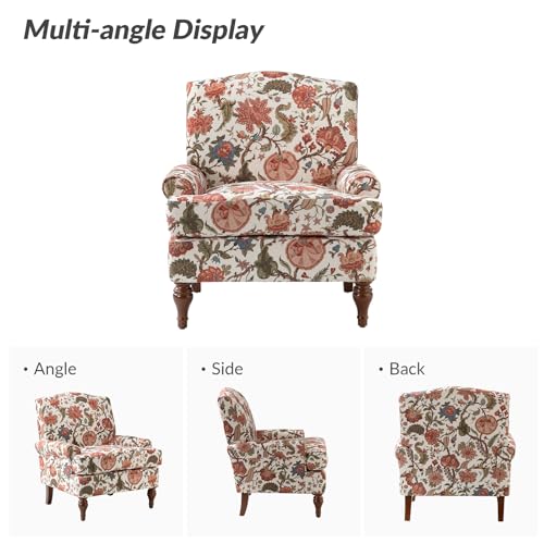 Accent Chair with Wood Legs and Removable Cushion B92417