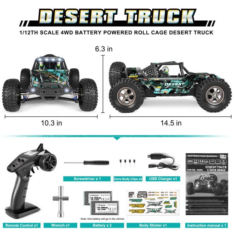 1:12 Scale 4X4 Remote Control Truck F47721