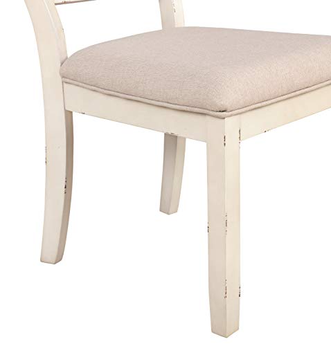 5-Piece Dining Table Set with Cross Back Chairs, Blue and Brown P700121