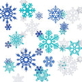 Christmas Snowflake Window Stickers Dark Blue Light Blue White Removable Y102