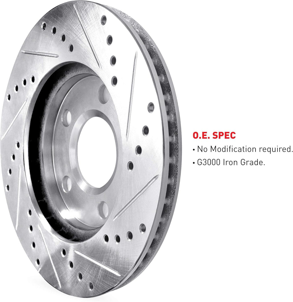 Rear Drilled and Slotted Brake Rotors Y27544