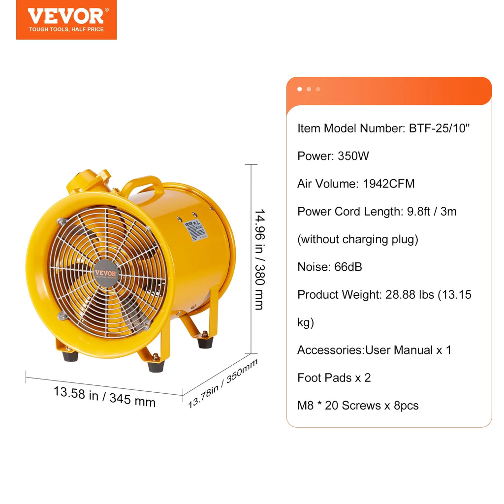 10" Portable Extractor Fan Blower O263889