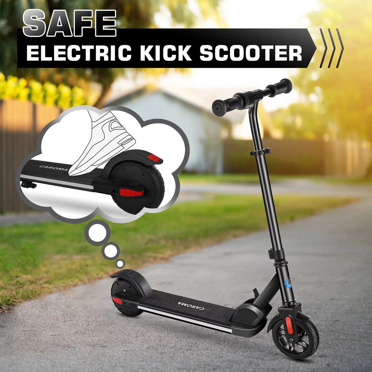 Kids Electric Scooter, Adjustable Speed and Handlebar U258