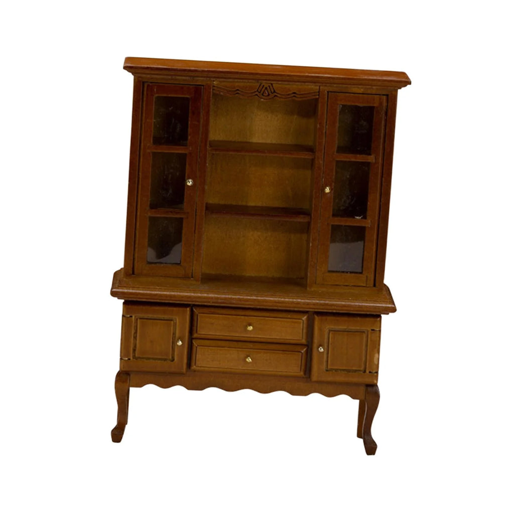 Walnut Miniature Bookcase Cabinet P9271