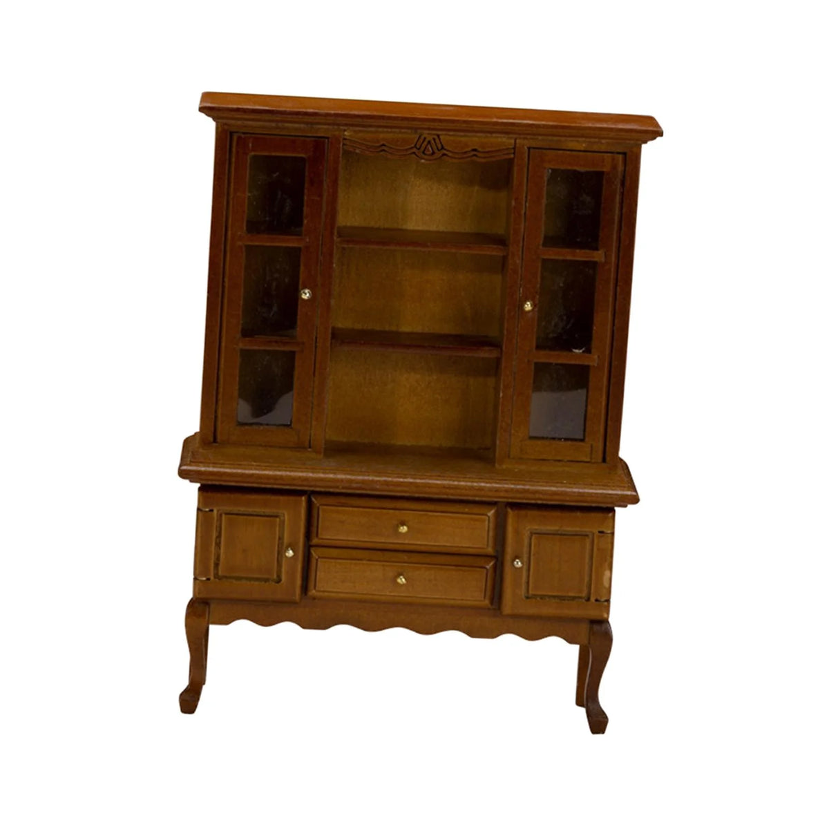 Walnut Miniature Bookcase Cabinet P9271