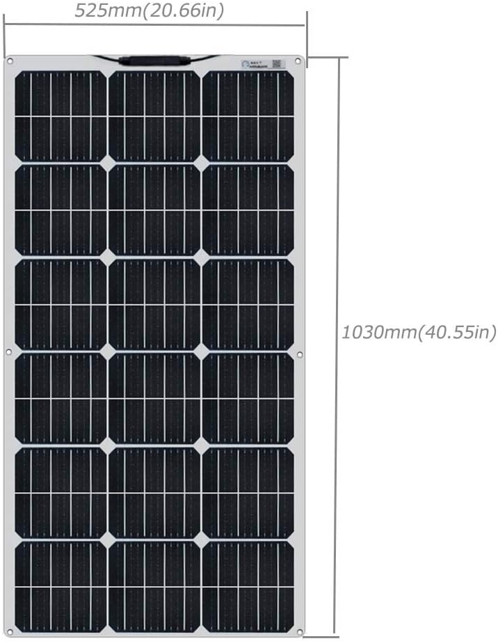 100W 12V Monocrystalline Flexible Solar Panel Kit W272652